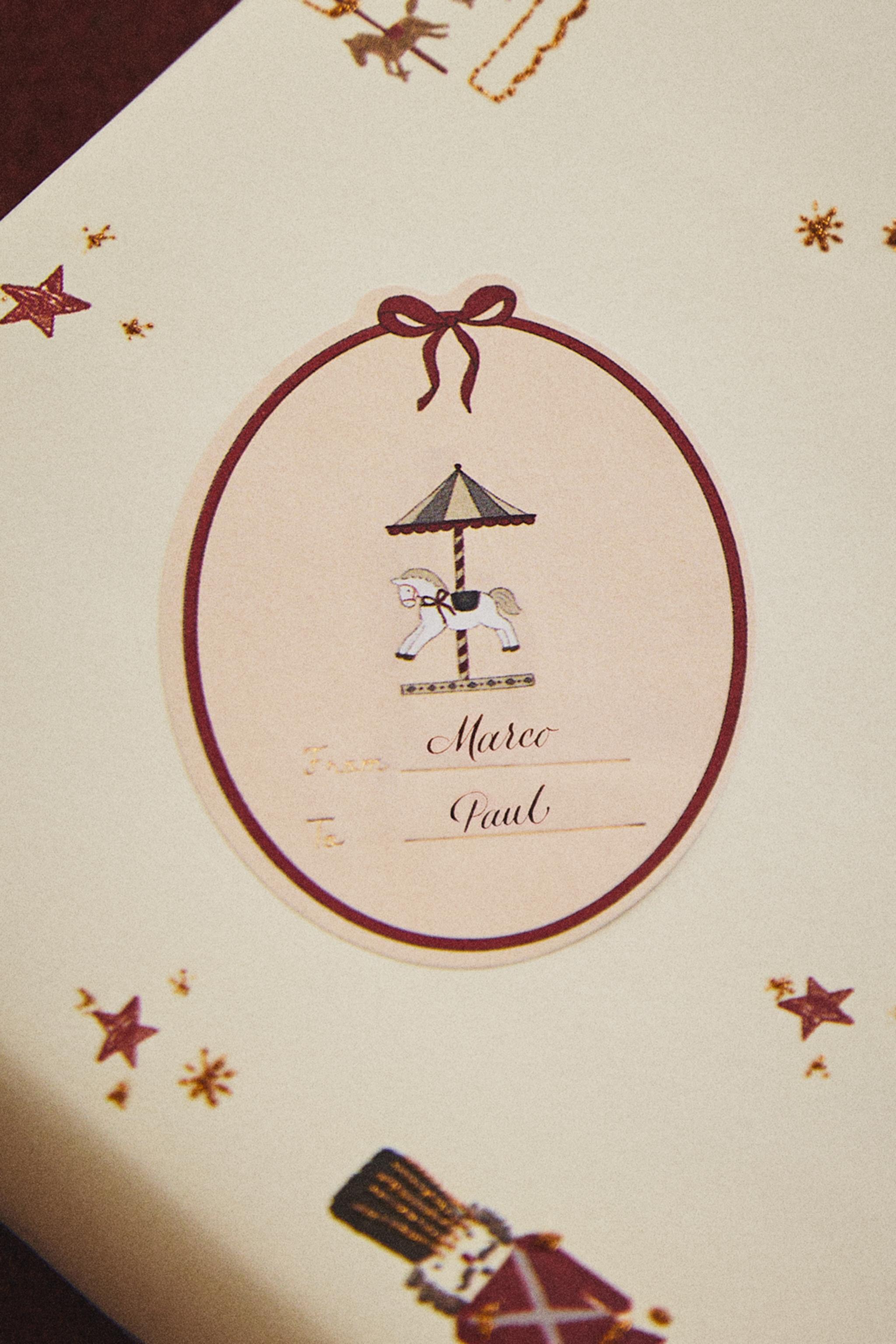 ADHESIVE CHRISTMAS GIFT TAG TAPE